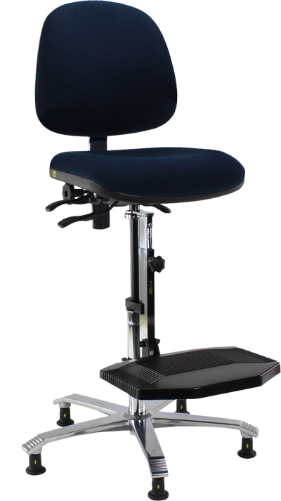 Ergo 2308 ESD Standard Chair with Adjustable Seat Angle Blue Dralon D89 ESD
